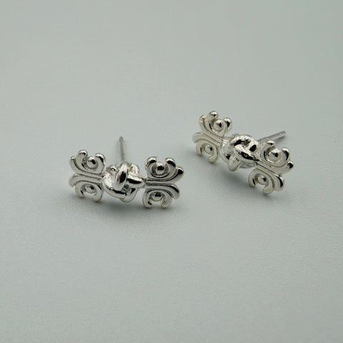 China Button Earrings